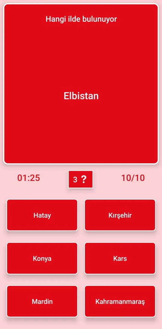 Türkiye Coğrafya Bilgi Oyunu screenshot