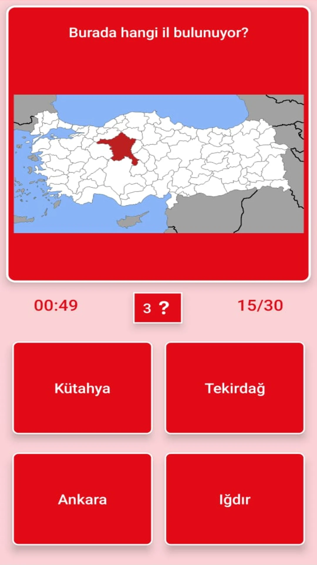 Türkiye Coğrafya Bilgi Oyunu screenshot