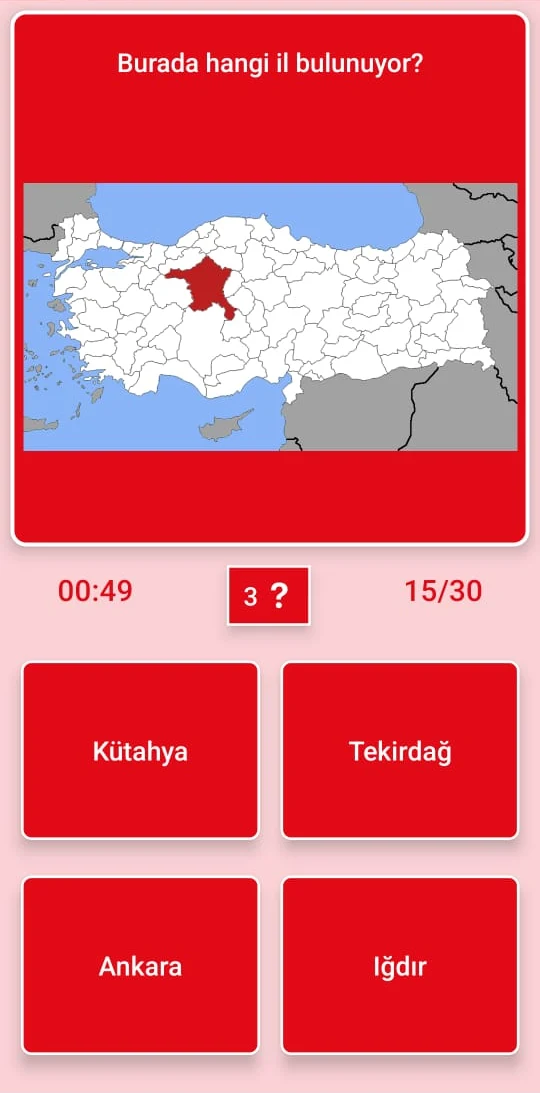 Türkiye Coğrafya Bilgi Oyunu screenshot